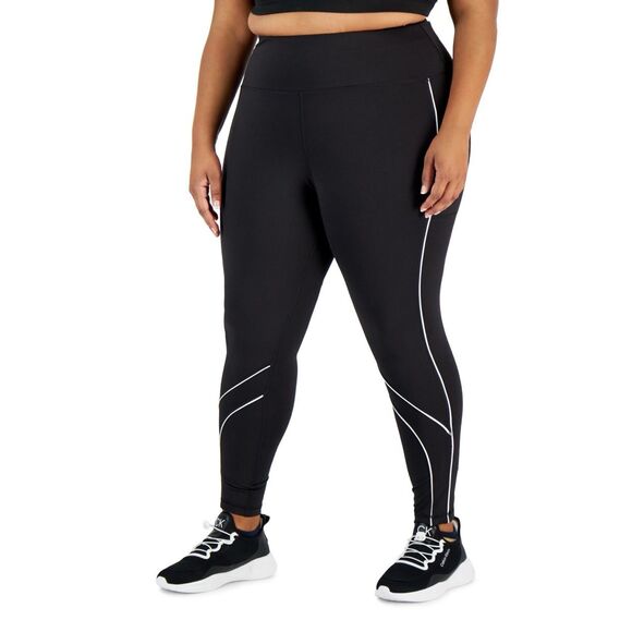 Ideology‎ Plus Size Colorblocked Compression 7/8 Leggings Black Size 3X - Picture 1 of 3